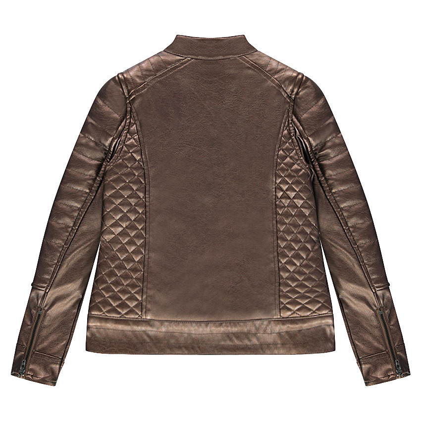 Παιδικά - Μπουφάν σε απομίμηση δέρματος με μεταλλιζέ εφέ 