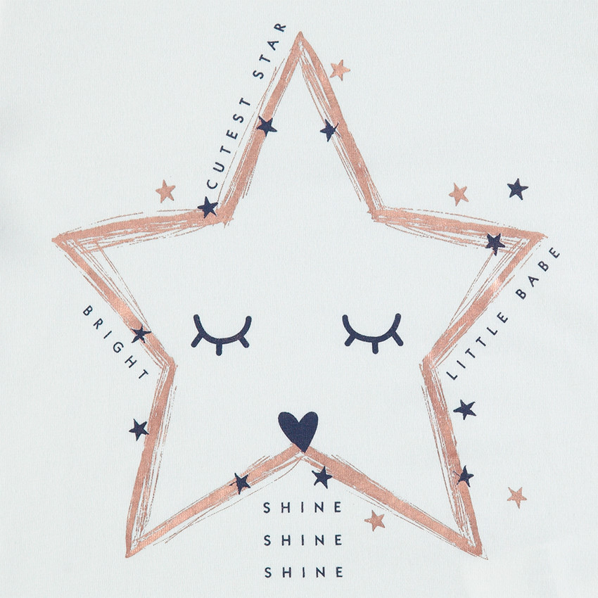 Μακρυμάνικη μπλούζα από ζέρσεϊ με τυπωμένο διακοσμητικό μοτίβο 