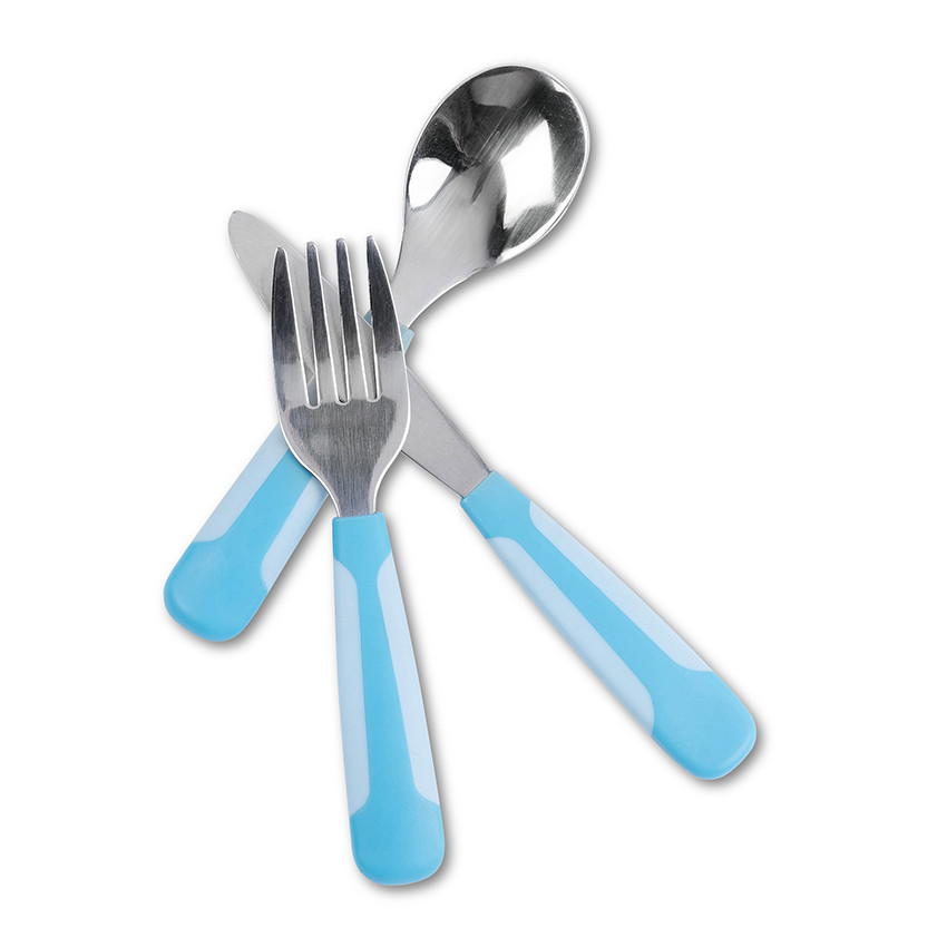 Σετ 3 μαχαιροπήρουνα μεταλλικά μπλε 