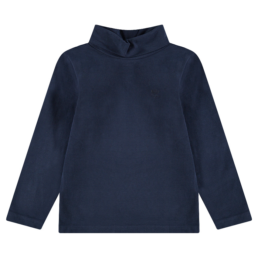 Μονόχρωμο ζιβάγκο από ζέρσεϊ με κεντημένο λογότυπο 