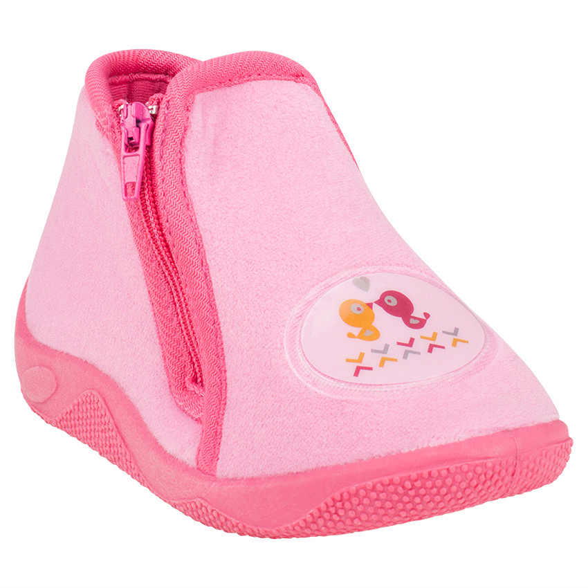 Ψηλά παντοφλάκια με φερμουάρ με μπάλωμα πουλάκια 