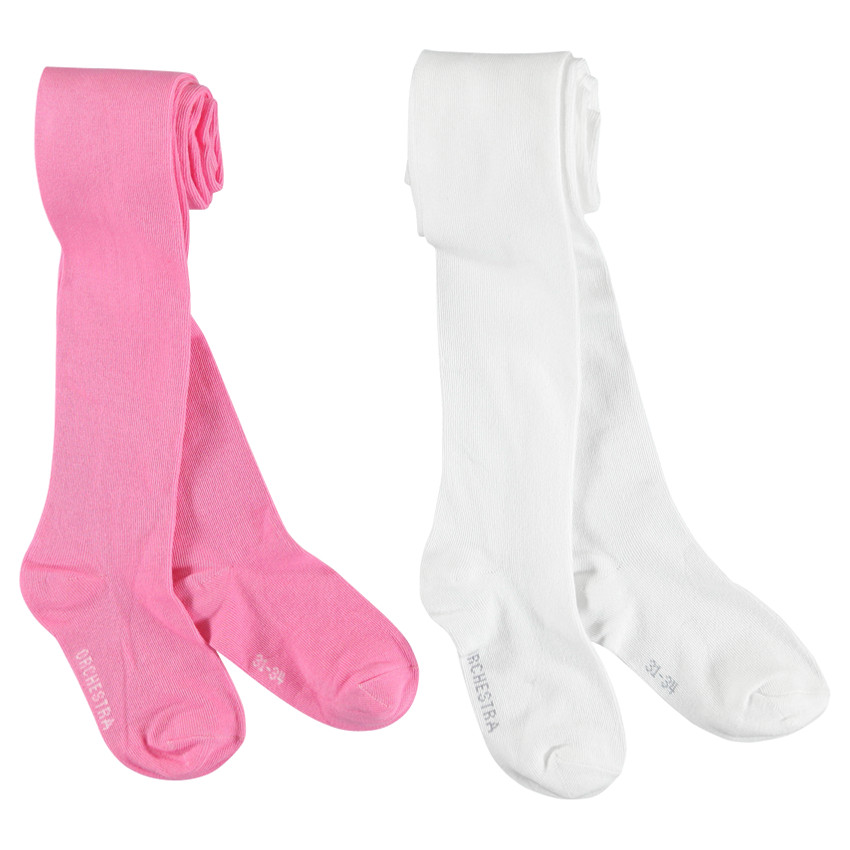 Σετ 2 ζευγάρια χοντρά μονόχρωμα κολάν 