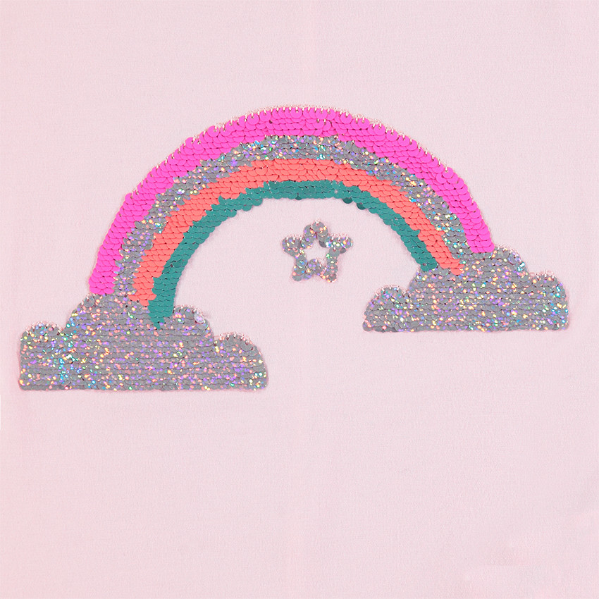 Μακρυμάνικη μπλούζα με ουράνιο τόξο από «μαγικές» πούλιες 