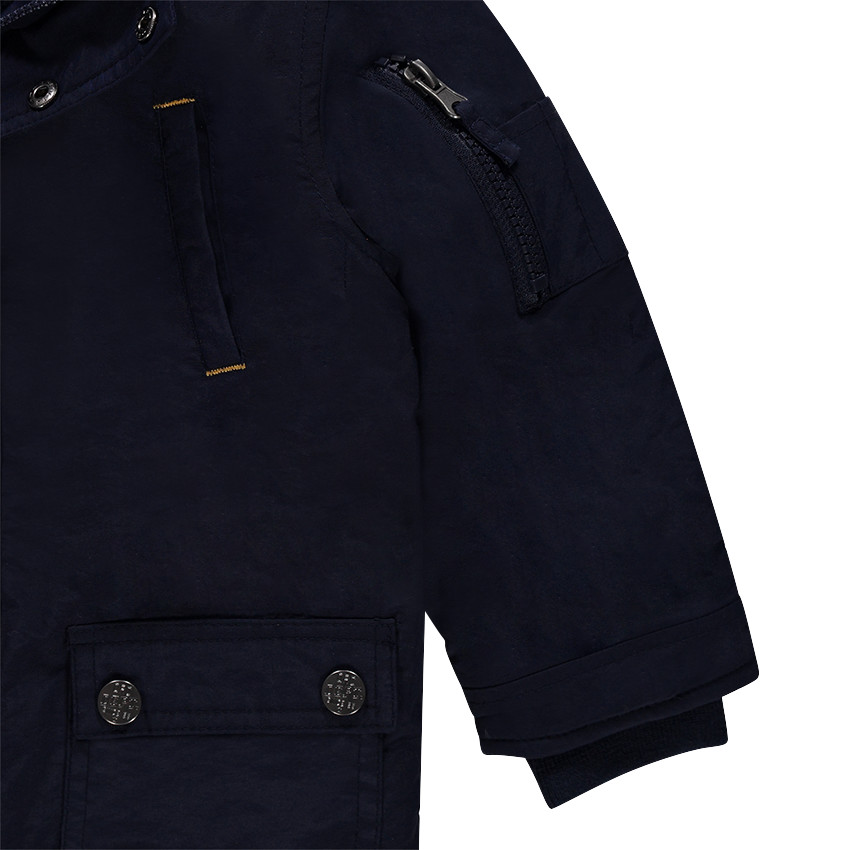 Παρκά 2 σε 1 με λεπτό αφαιρούμενο αμάνικο μπουφάν 