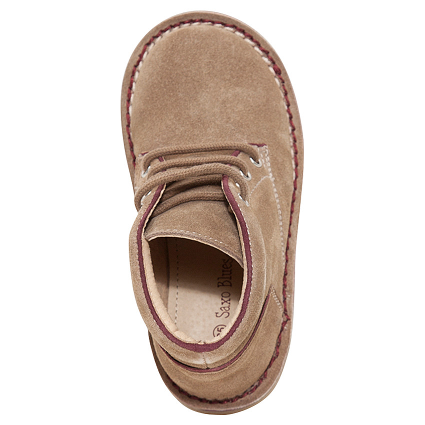 Μποτάκια από δέρμα σουέτ με κορδόνια  