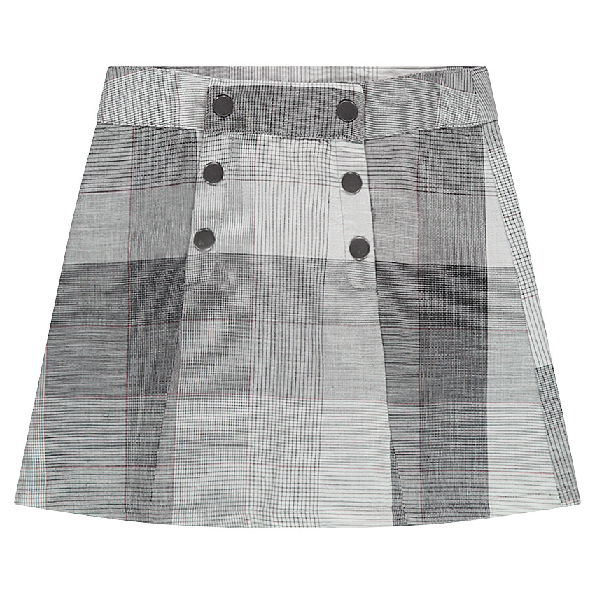Καρό φούστα με διπλό άνοιγμα με σούστες 