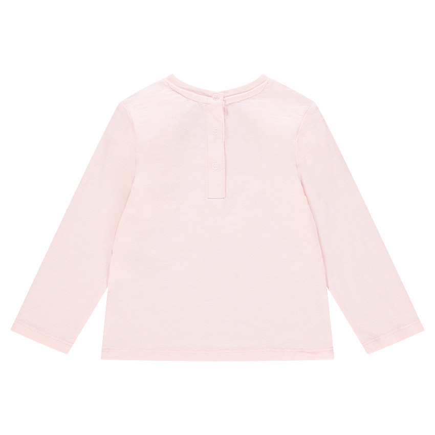 Μακρυμάνικη μπλούζα από ζέρσεϊ με τυπωμένα ανάγλυφα κουνελάκια και λουλούδια 