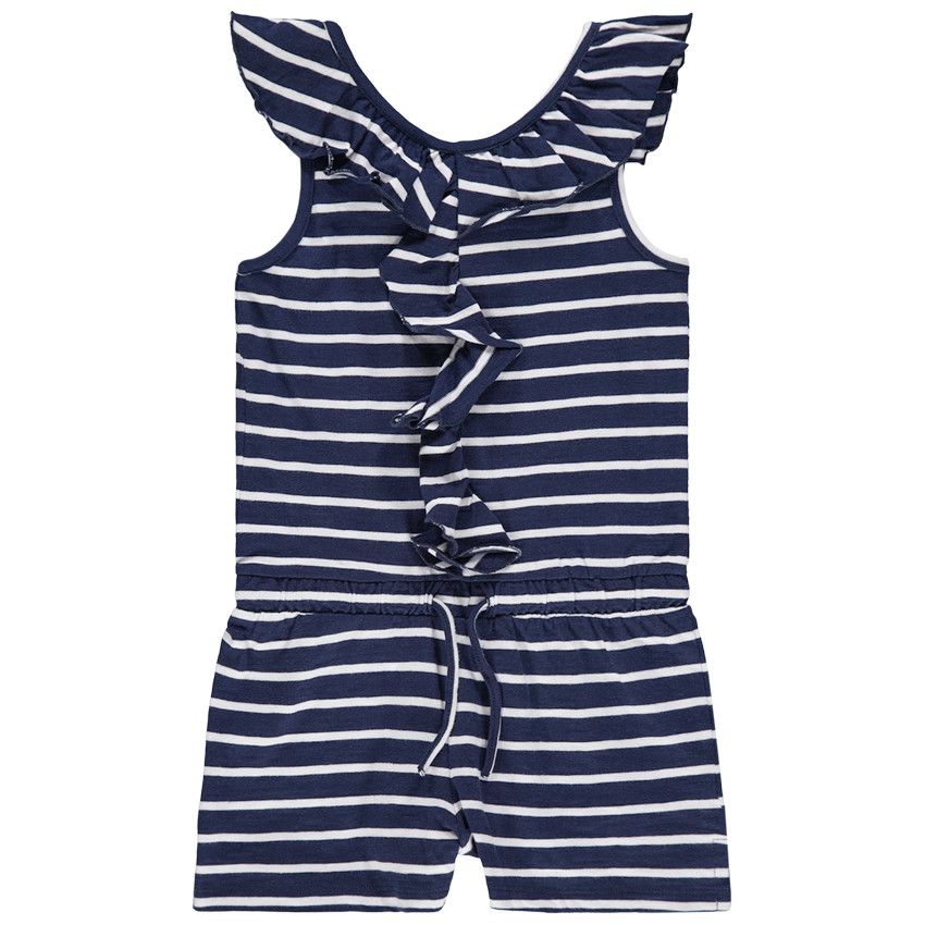 Ριγέ ολόσωμη φόρμα με σούστα 