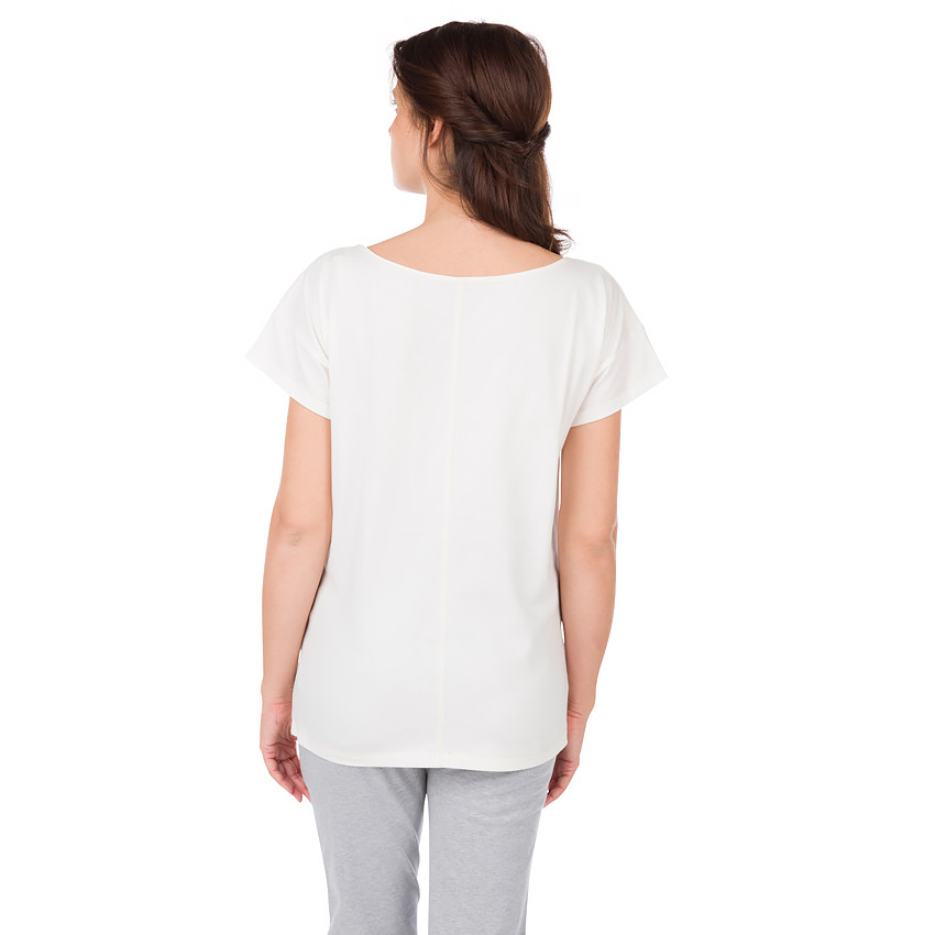 Μπλούζα εγκυμοσύνης για το σπίτι με τυπωμένες φράσεις και αστέρι 