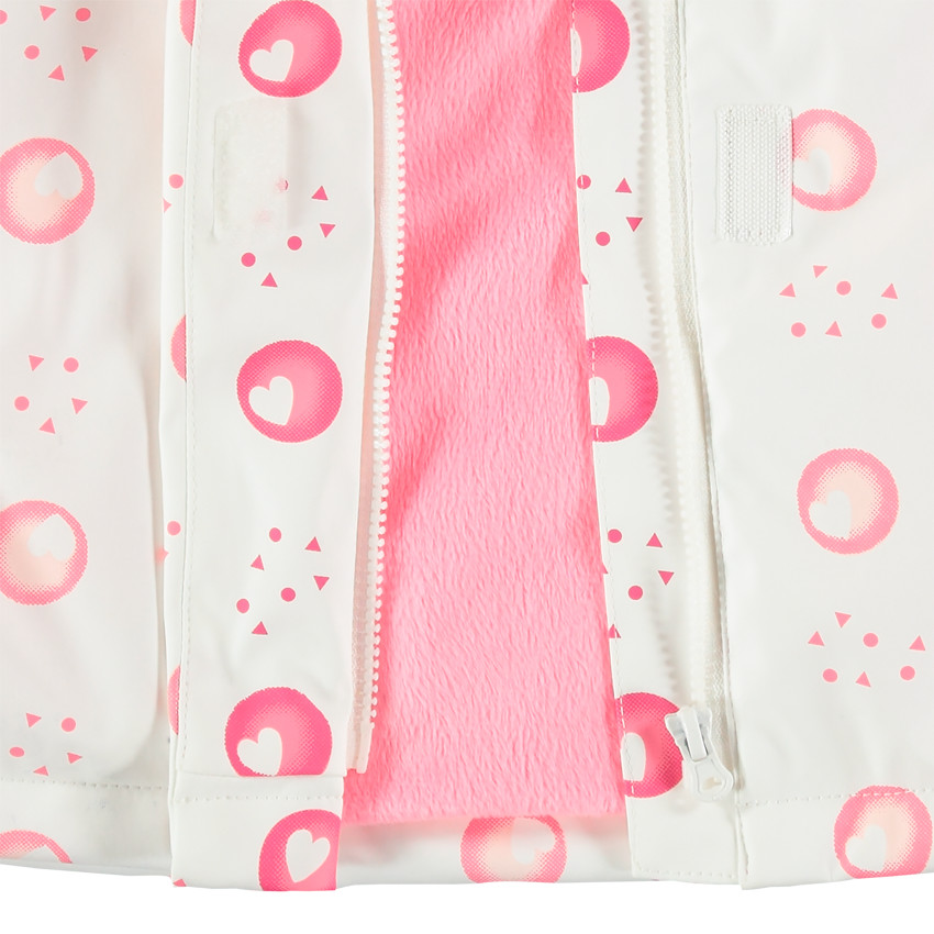 Αδιάβροχο παρκά με εμπριμέ μοτίβο και επένδυση από sherpa 