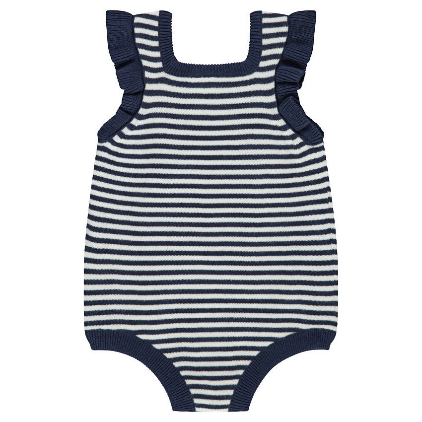 Πλεκτή ολόσωμη φουφούλα με απλικέ σήματα και κεντήματα 