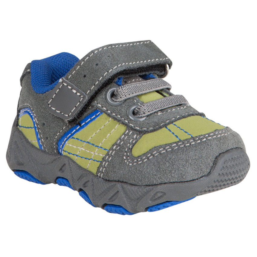 Αθλητικά παπούτσια από σουέτ δέρμα με κορδόνια και αυτοκόλλητο βέλκρο 