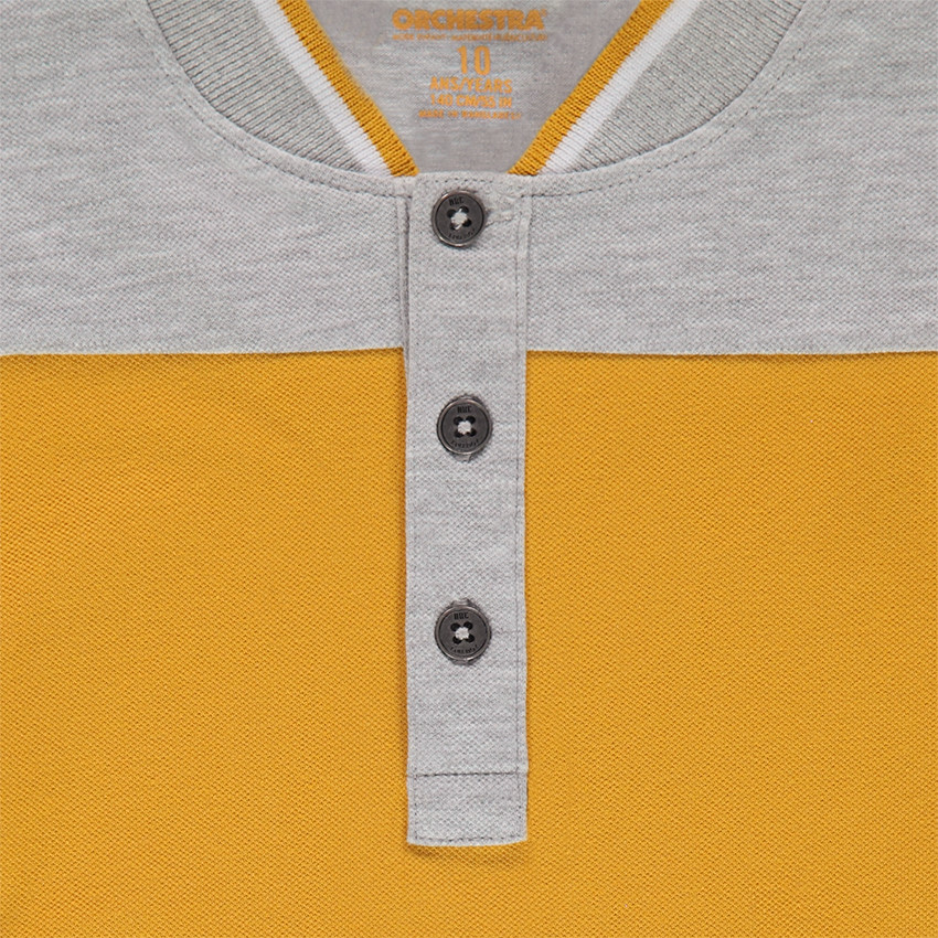 Παιδιά - Μακρυμάνικο πόλο από ζέρσεϊ με κολεγιακό γιακά 