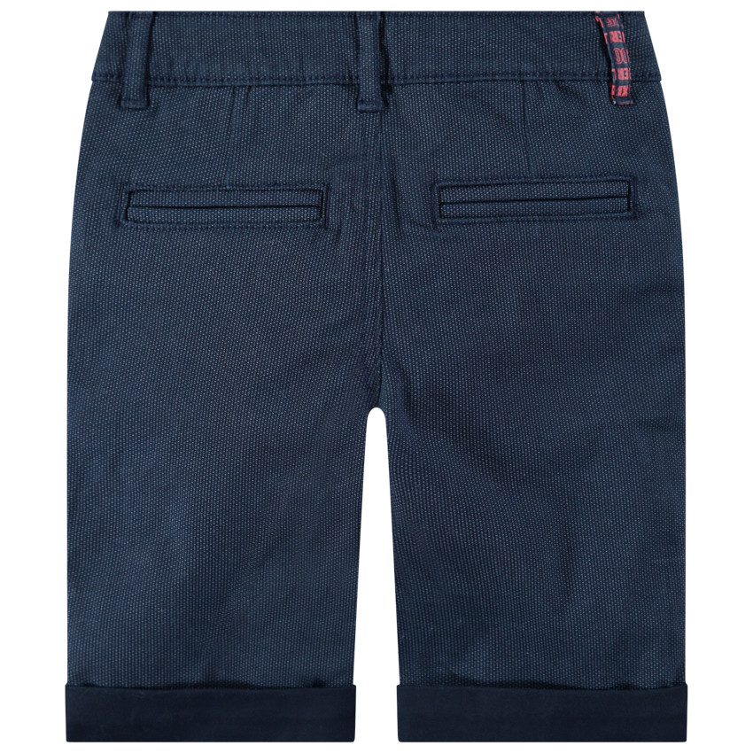 Βαμβακερή φαντεζί βερμούδα με λοξές τσέπες 