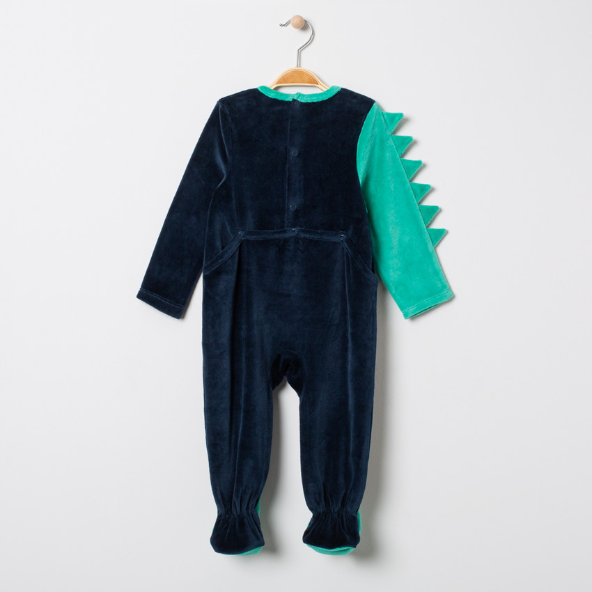 Dors-bien en velours motif crocodile 