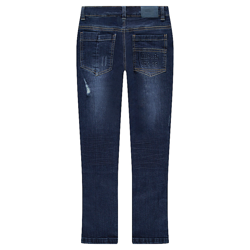 Παιδικά - Τζιν με φθαρμένη και τσαλακωμένη όψη, ραφές και σκισίματα 